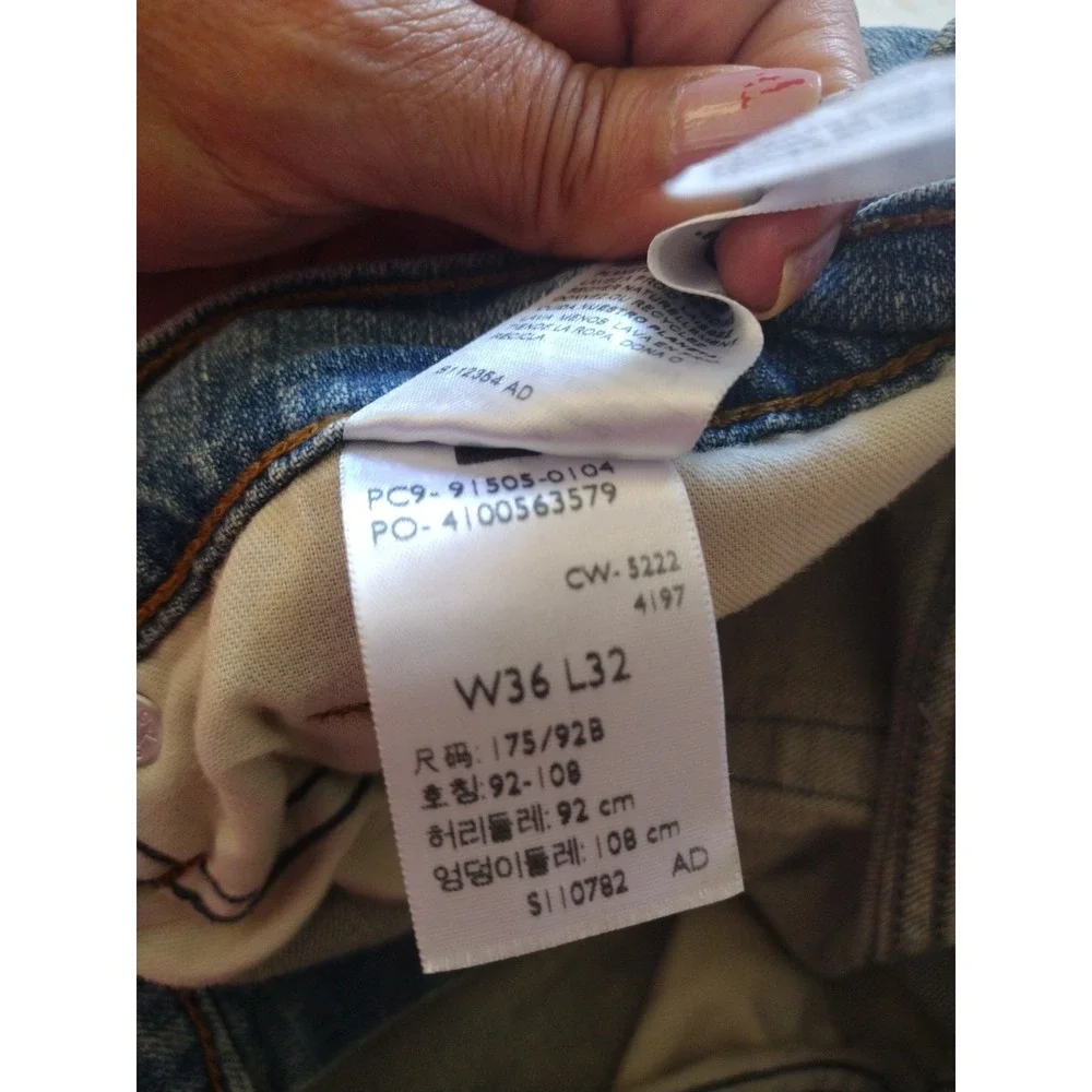 Levi's Strauss & Co Signature Jean Mens 36WX32L Blue Boot Cut Mid Wash High Rise